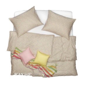 SCANquilt - povlečení KLASIK kvítka růžovožlutá 140 x 200/70 x 90 cm - Povlečení SCANquilt