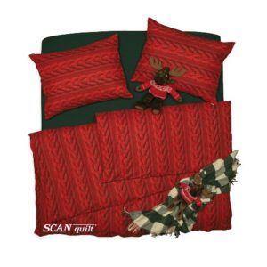 SCANquilt - povlečení KLASIK DESIGN pullover červená 140 x 200/70 x 90 cm - Atraktivní plédy a přehozy