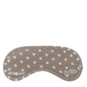 SCANquilt - Maska na spaní hvězdičky hnědá 19 x 8 cm - Atraktivní plédy a přehozy