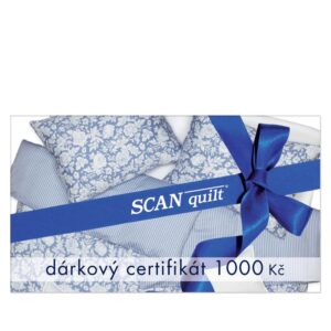 SCANquilt - tištěný dárkový poukaz 1 000 Kč scanquilt 12