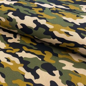 Bavlněná látka Camouflage beige Bavlněné látky - pro šití