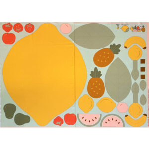 Bavlněná látka Playpen mat fruit PANEL Designové bavlněné látky - pro šití