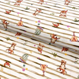 Bavlněná látka Snoozy fabrics Indian zoo digital print Bavlněné látky - pro šití