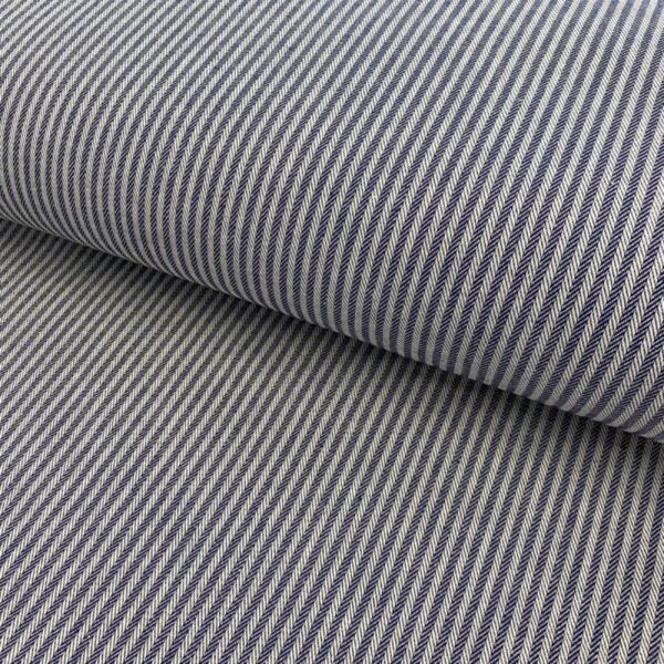 Dekorační látka DOBBY Colored stripe navy blue Designové dekorační látky - pro šití