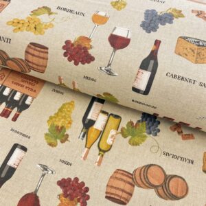 Dekorační látka Linenlook Wine tasting Designové dekorační látky - pro šití