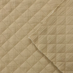 Dvojitá gázovina/mušelín QUILT beige Jednobarevná dvojitá gázovina - pro šití