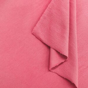 Teplákovina GOTS dark pink Jednobarevná teplákovina BIO - pro šití