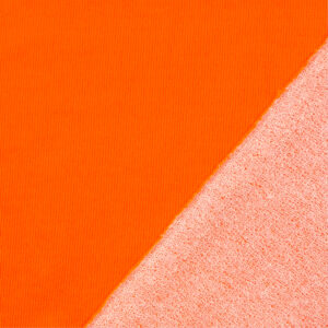Teplákovina NEON orange Nepočesaná teplákovina - pro šití