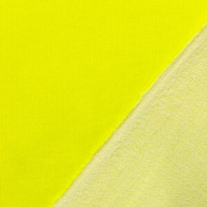 Teplákovina NEON yellow Nepočesaná teplákovina - pro šití