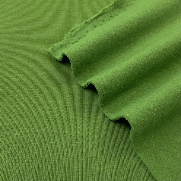 Teplákovina počesaná JOGGING green Počesaná teplákovina - pro šití