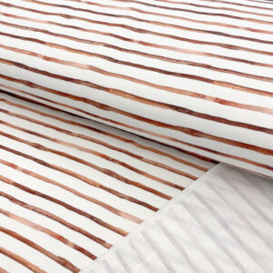 Teplákovina Snoozy fabrics Friends stripe brick digital print Nepočesaná teplákovina - pro šití