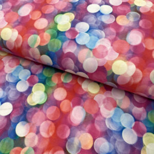 Úplet Bubbles party digital print Designový úplet - pro šití