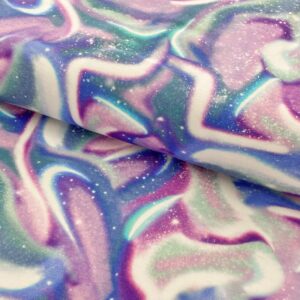 Úplet Fluid violet digital print Designový úplet - pro šití