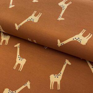 Úplet Giraffe cognac Designový úplet - pro šití