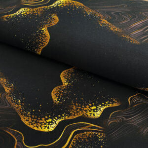 Úplet Marble black digital print Designový úplet - pro šití