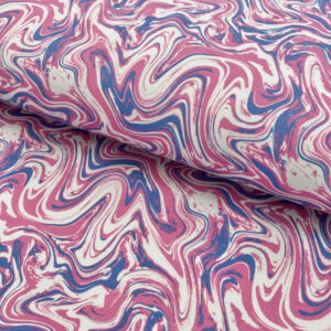 Úplet Oil stain purple digital print Designový úplet - pro šití