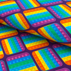 Úplet Pop squares multi digital print Designový úplet - pro šití