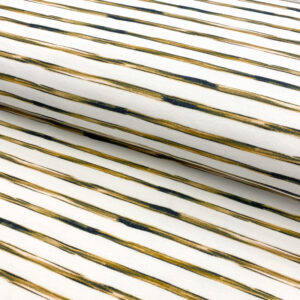 Úplet Snoozy fabrics Friends stripe brown digital print Designový úplet - pro šití